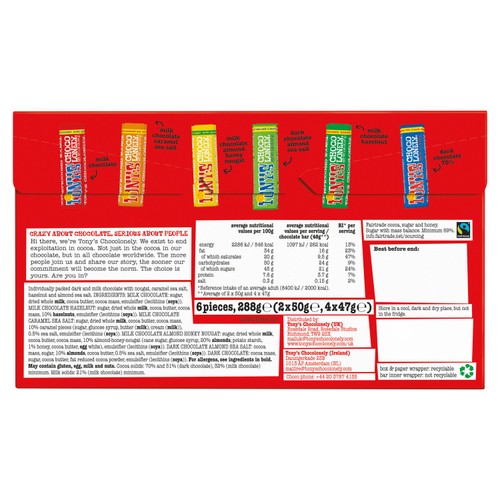 Tony's Chocolonely Rainbow Tasting Pack Fairtrade thumbnail 2