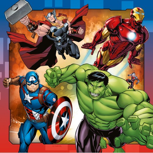 Ravensburger Marvel Avengers Assemble, 3x 49 piece Jigsaw Puzzles thumbnail 3