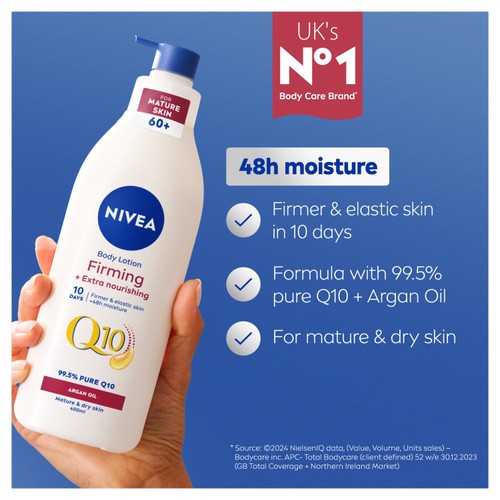 NIVEA Q10 Firming Body Lotion with Argan Oil for Mature 60+ Skin  thumbnail 4