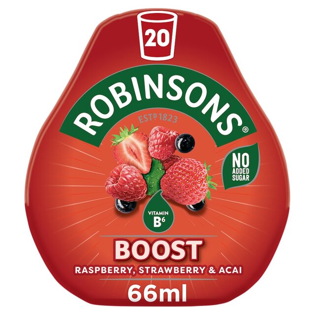 Robinsons Mini Boost Raspberry Strawberry & Acai No Added Sugar Squash