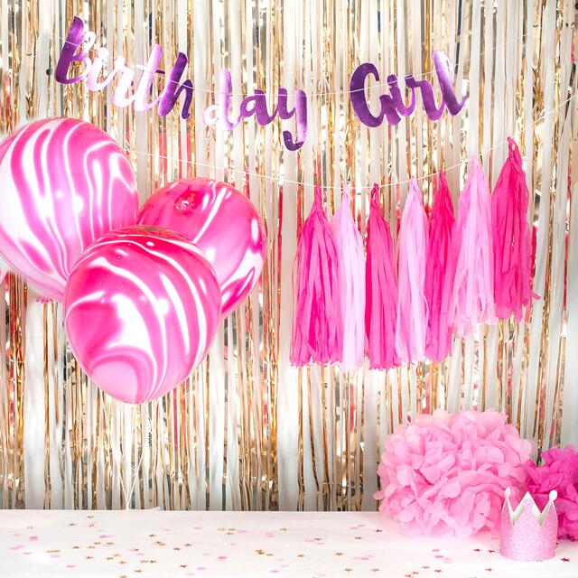 On The Wall Birthday Party Pack, Pink thumbnail 2