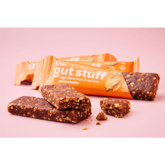 The Gut Stuff Peanut Butter Fruit & Nut High Fibre Box of Bars thumbnail 2