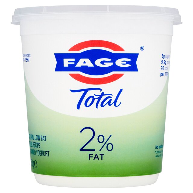 Fage Total 2% Fat Natural Low Fat Greek Recipe Strained Yoghurt