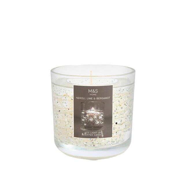 M&S Neroli, Lime & Bergamot Silver Light Up Candle
