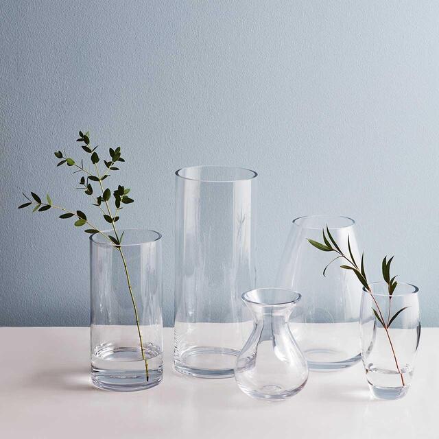 M&S Extra Tall Cylinder Flower Vase, Clear thumbnail 3