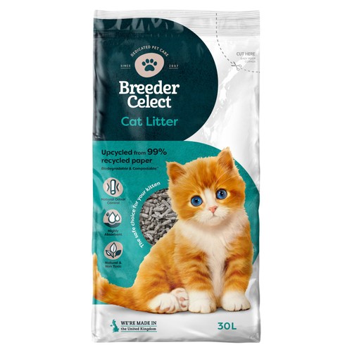 Breeder Celect Paper Non Clumping Cat Litter