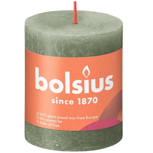 Bolsius Fresh Olive Rustic Candle 80 x 68