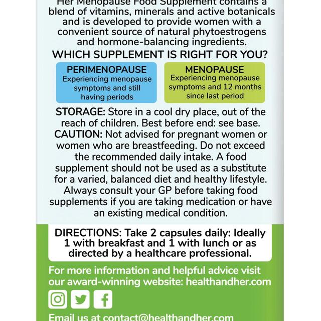 Health & Her Menopause Multi-nutrient Support Supplement Capsules thumbnail 4