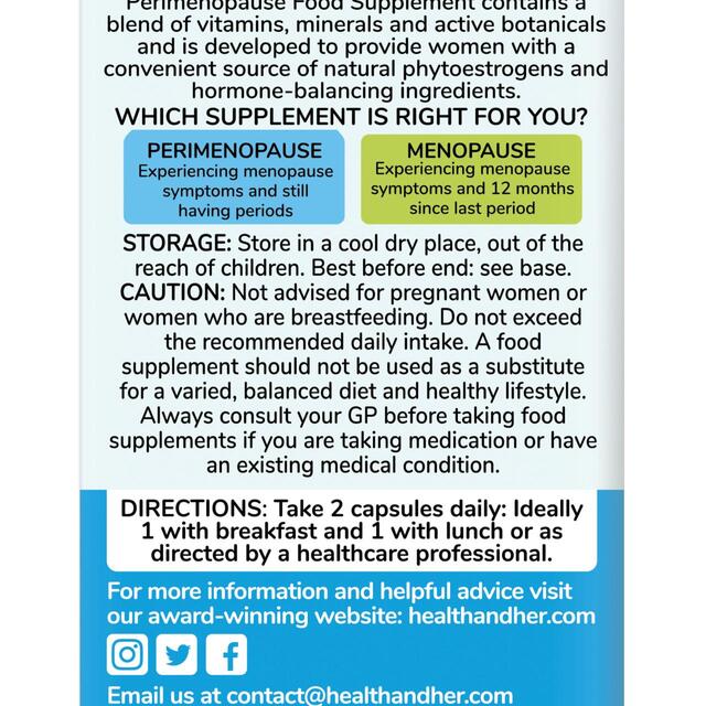 Health & Her Perimenopause Multi-nutrient Support Supplement Capsules thumbnail 5