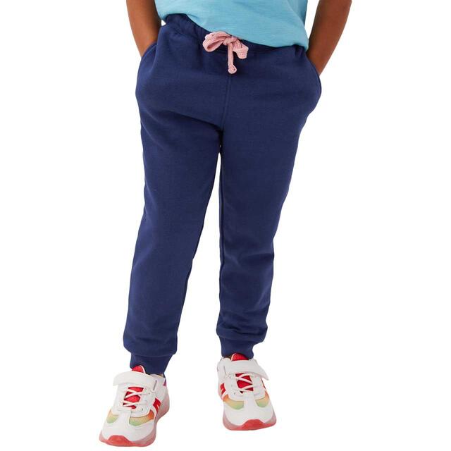 M&S Cotton Plain Joggers, 2-7 Years, Navy thumbnail 2