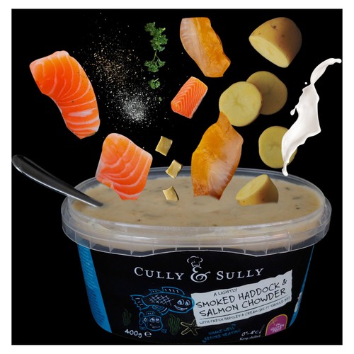 Cully & Sully Smoked Haddock & Salmon Chowder Soup thumbnail 3