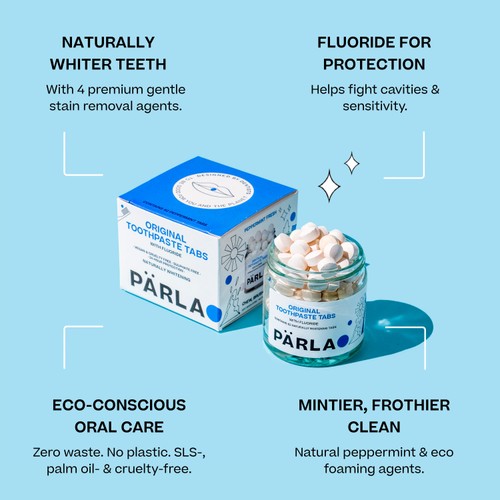 PARLA ORIGINAL Toothpaste Tablets Naturally Whitening thumbnail 3