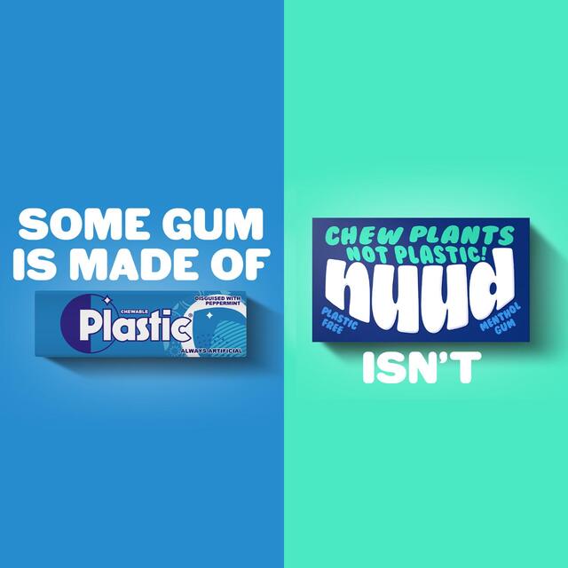 Nuud Plastic Free, Sugar Free Spearmint Chewing Gum thumbnail 3