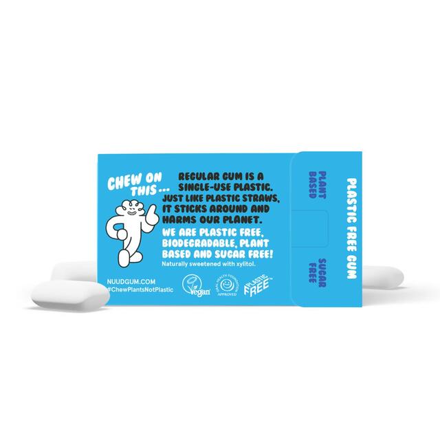Nuud Plastic Free, Sugar Free Peppermint Chewing Gum thumbnail 2
