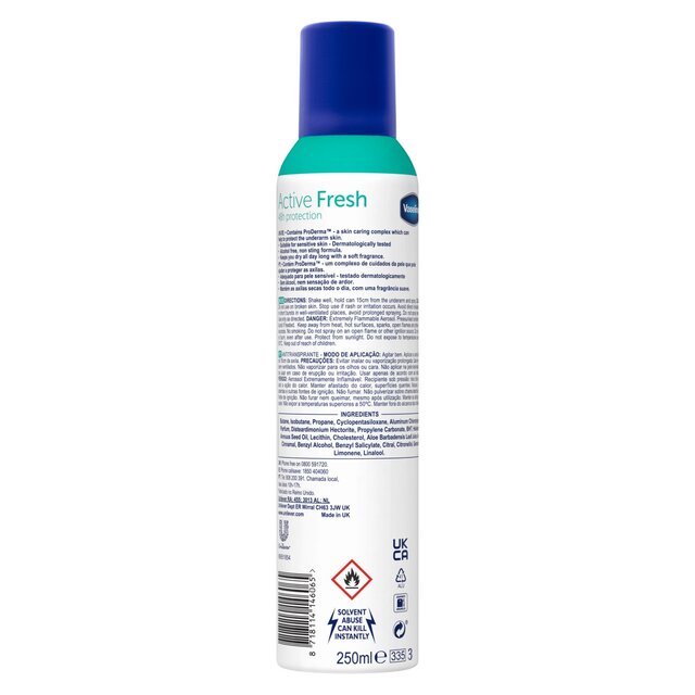 Vaseline Active Fresh Spray Anti-Perspirant Deodorant thumbnail 3