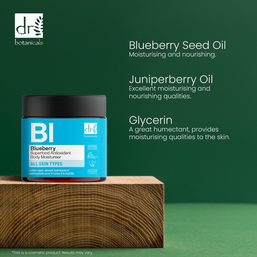 Dr Botanicals Apothecary Blueberry Superfood Antioxidant Body Moisturiser thumbnail 4