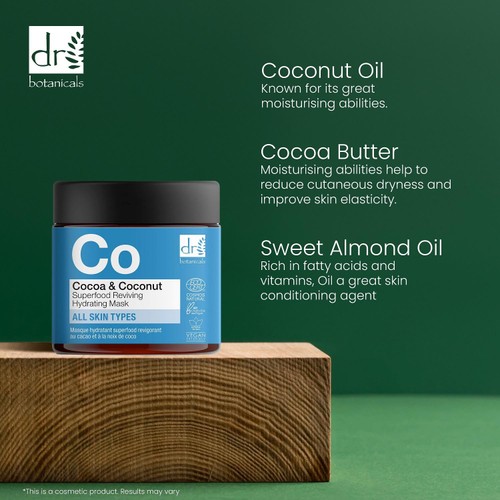 Dr Botanicals Apothecary Cocoa & Coconut Superfood Reviving Hydrating Mask thumbnail 6