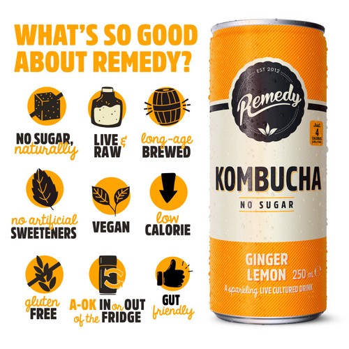 Remedy Kombucha Ginger Lemon Multipack thumbnail 8