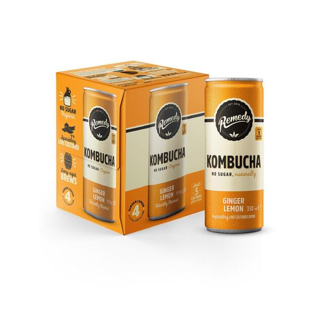Remedy Kombucha Ginger Lemon Multipack