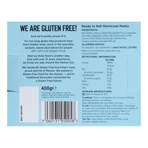 Gluten Free Kitchen Ready to Roll Shortcrust Pastry thumbnail 2
