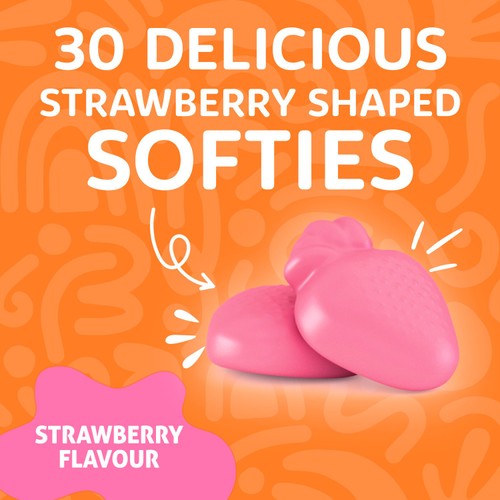 Haliborange  Kid's Softies Calcium & Vitamin D Strawberry Gummies 3-12yrs  thumbnail 2