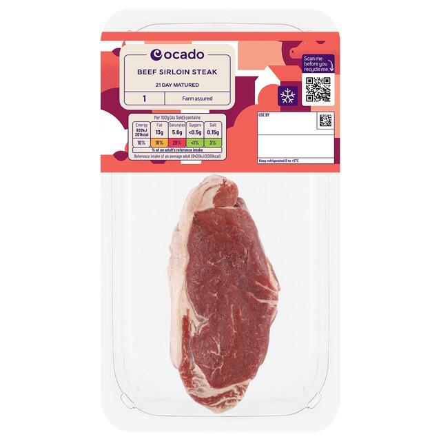 Ocado 1 Beef Sirloin Steak thumbnail 2