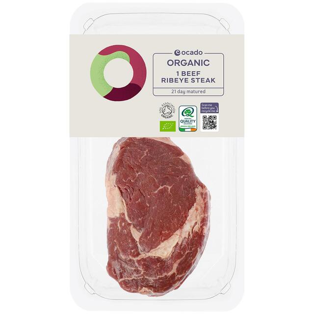 Ocado Organic 1 Beef Ribeye Steak