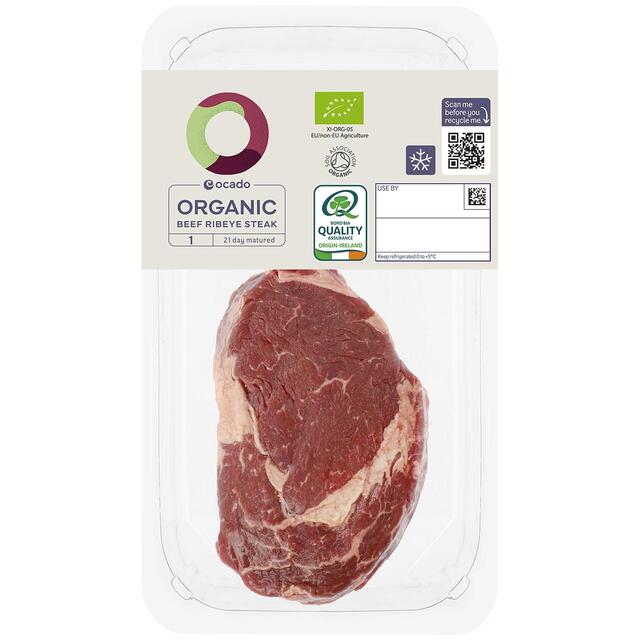 Ocado Organic 1 Beef Ribeye Steak thumbnail 2