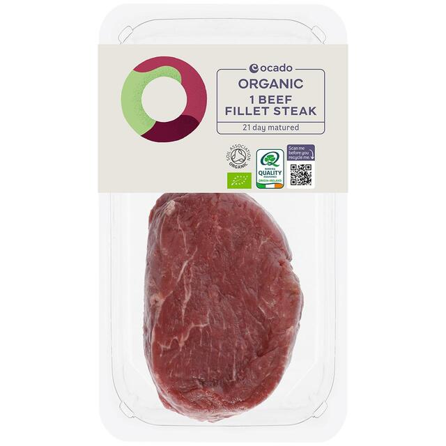 Ocado Organic 1 Beef Fillet Steak