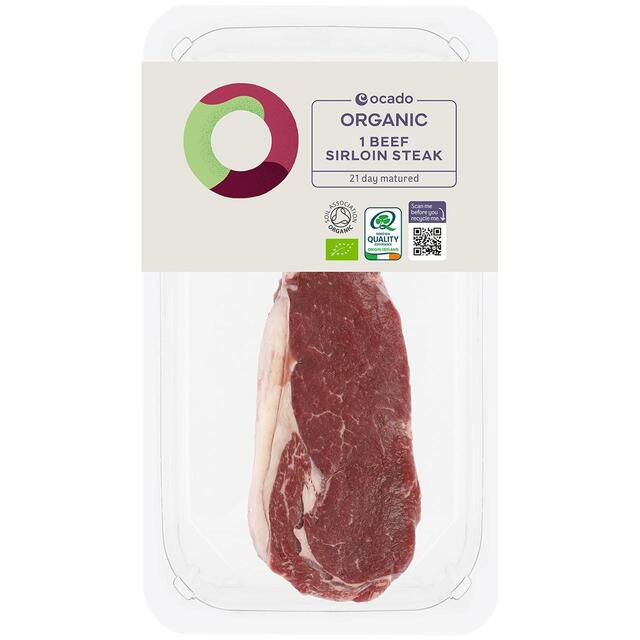 Ocado Organic 1 Beef Sirloin Steak