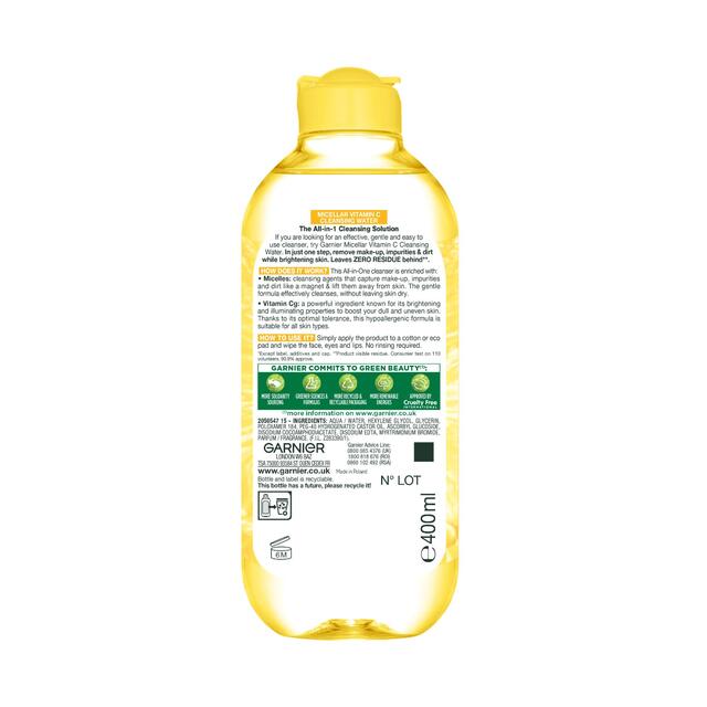 Garnier Micellar Vitamin C Water For Dull Skin Brightening Face Cleanser thumbnail 2
