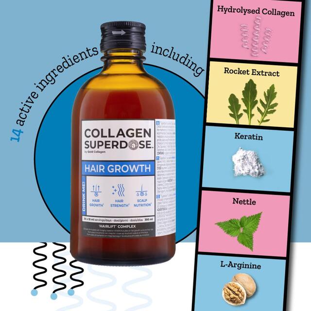 Collagen Superdose by Gold Collagen Hair Growth 30 day thumbnail 5