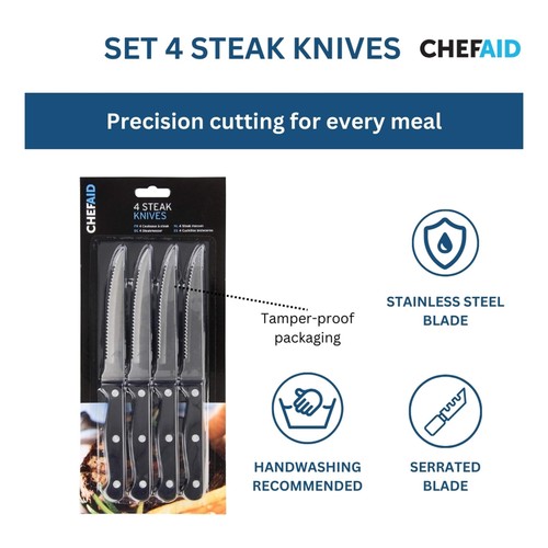 Chef Aid Set Of 4 Steak Knives thumbnail 2