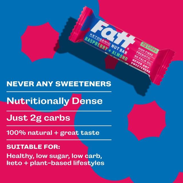 Fatt Raspberry & Almond Ketogenic Nut Bar thumbnail 3