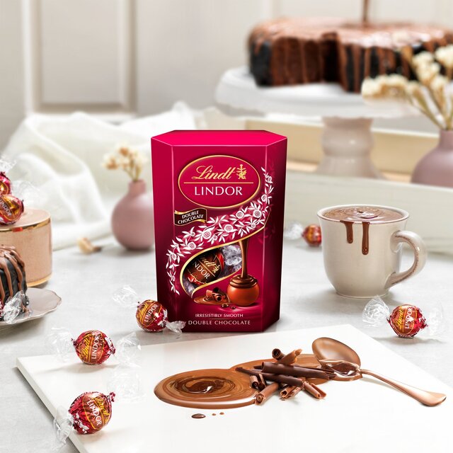 Lindt Lindor Double Chocolate Milk Truffles thumbnail 2