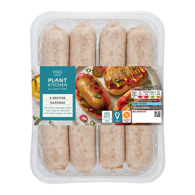 M&S 8 Vegan Plant Kitchen Frozen Sausages thumbnail 2