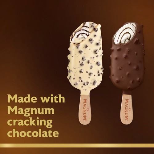Magnum Mini Chocolate & White Chocolate Cookie Ice Cream Sticks thumbnail 5