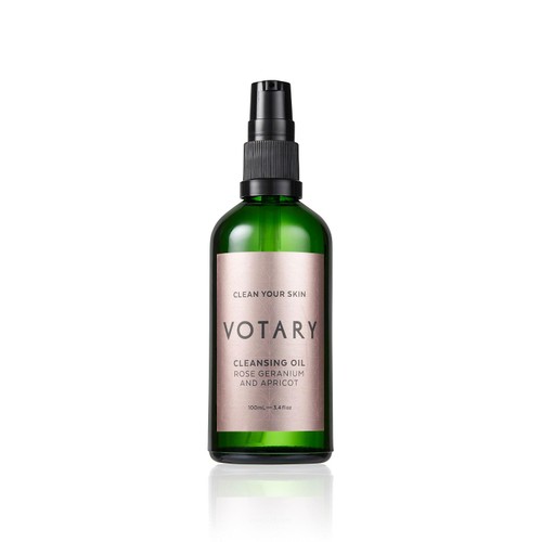 VOTARY Cleansing Oil, Rose Geranium & Apricot