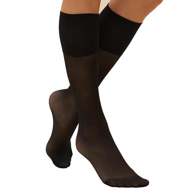 M&S Womens Autograph 10 Denier Ladder Resist Knee Highs, One Size Black thumbnail 2