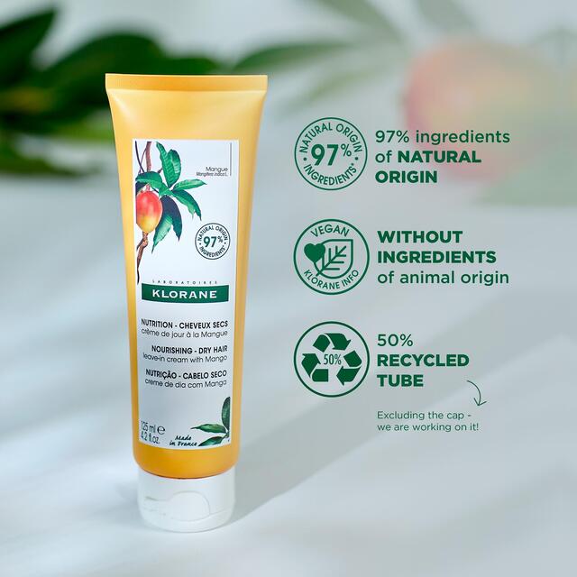 Klorane Nourishing Leave-In Cream with Mango for Dry Hair thumbnail 4