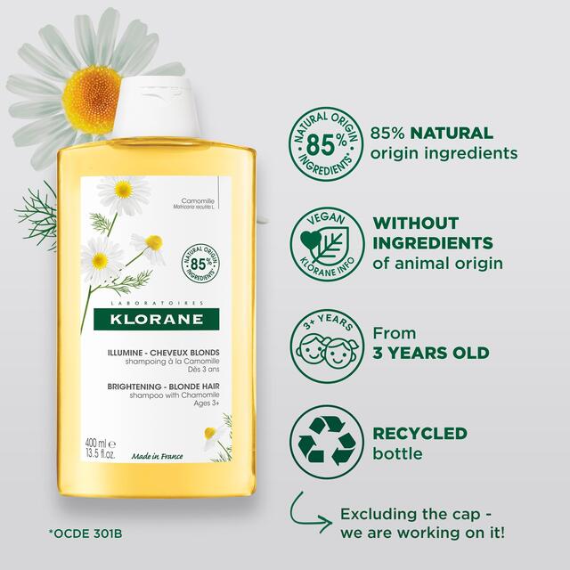 Klorane Brightening Shampoo with Camomile for Blonde Hair thumbnail 2