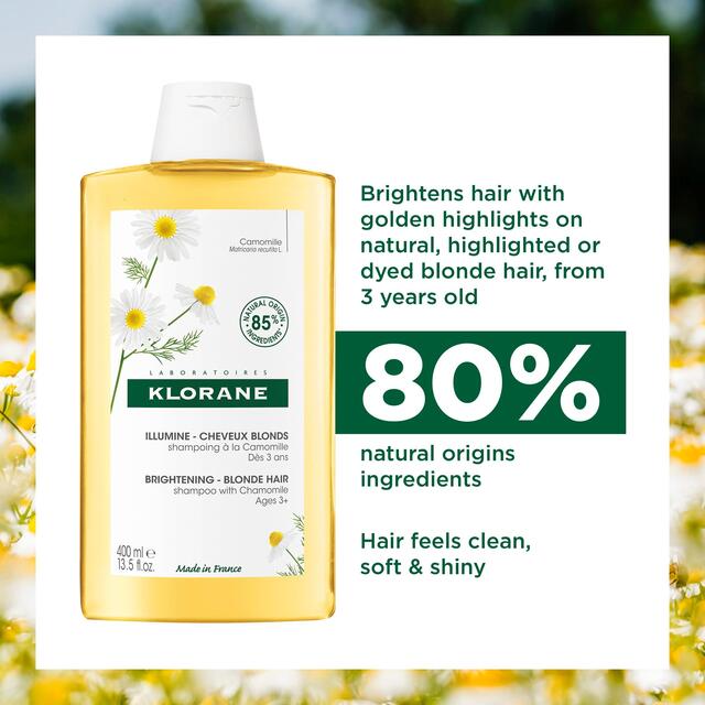 Klorane Brightening Shampoo with Camomile for Blonde Hair thumbnail 3