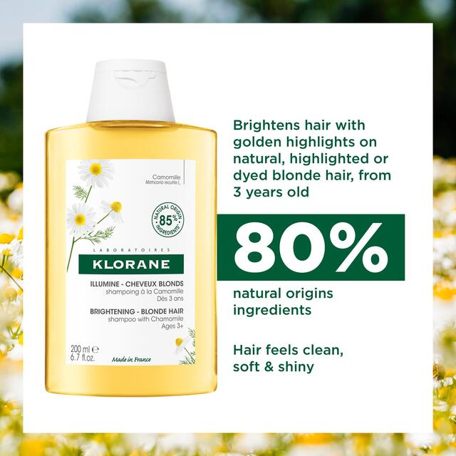 Klorane Brightening Shampoo with Camomile for Blonde Hair thumbnail 4