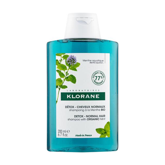Klorane Detox Shampoo with Organic Aquatic Mint for Pollution-Exposed Hair
