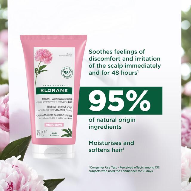 Klorane Soothing Conditioner with Organic Peony for Sensitive Scalps thumbnail 5
