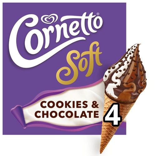 Cornetto Soft Cookie & Chocolate Ice Cream Cones