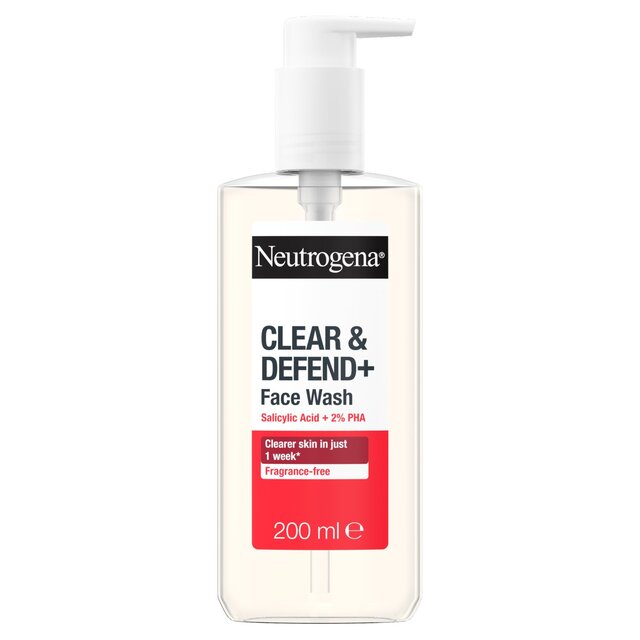 Neutrogena Clear and Defend+ Face Wash with Salicylic Acid + 2% PHA