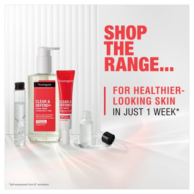 Neutrogena Clear and Defend+ Face Wash with Salicylic Acid + 2% PHA thumbnail 6