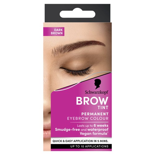 Schwarzkopf Brow Tint Permanent Eyebrow Colour Dark Brown