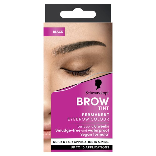 Schwarzkopf Brow Tint Permanent Eyebrow Colour Black
